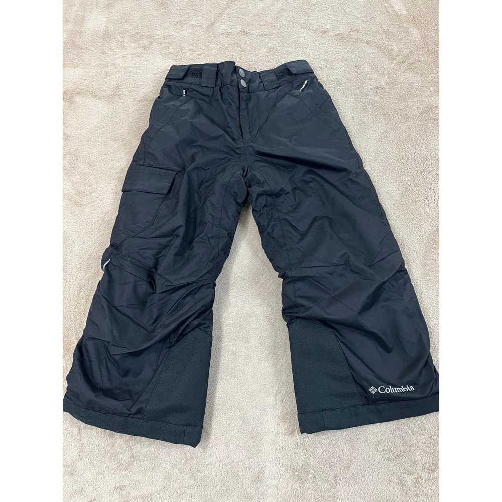 Columbia Bugaboo Winter Pants Kids 2XS Black Omni Heat Patent Snow Winter EUC